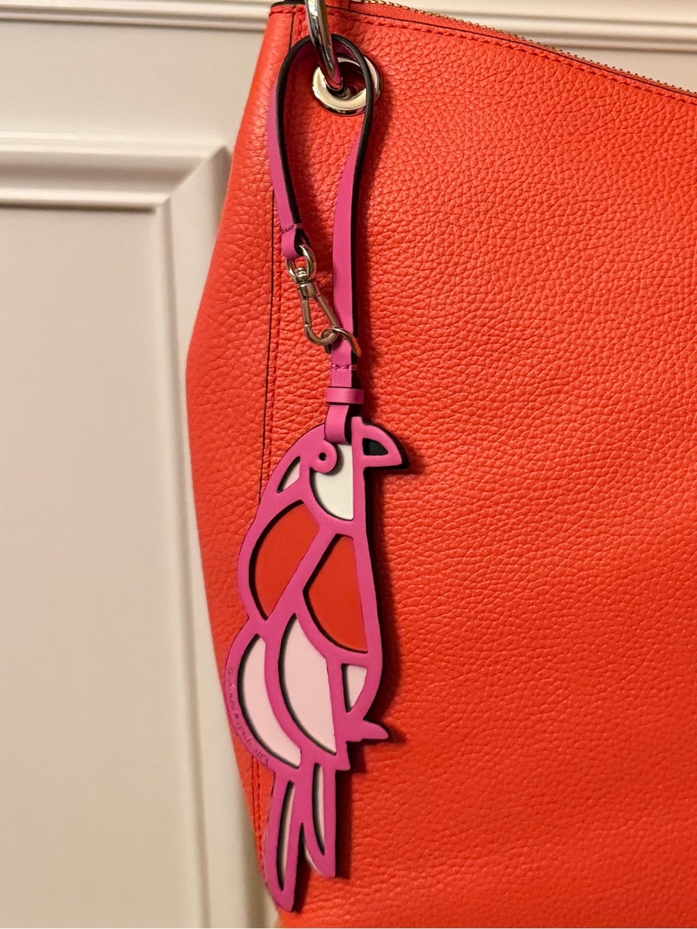 EUC/NWOT Kate Spade Solid Cut-Out Parrot Purse Charm